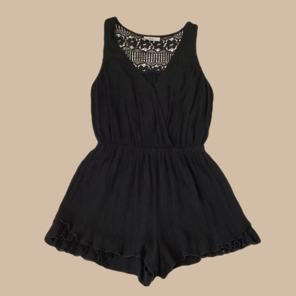 Joe B by Joe Benbasset Romper Black Lace Back Rayon - Picture 10 of 12